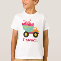 Valentine's Day Dump Truck Personalised T-Shirt