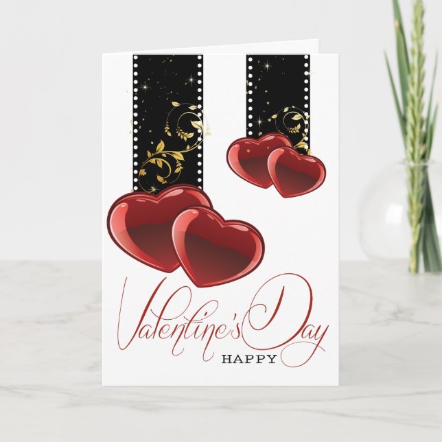 Valentine's Day elegant design Holiday Card (Front)