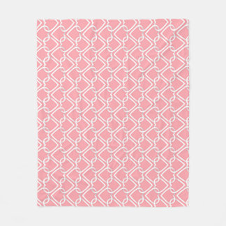 Valentines Day, Elegant Modern Hearts Pattern Fleece Blanket