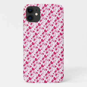 Valentines day elements patterns iPhone 11 case