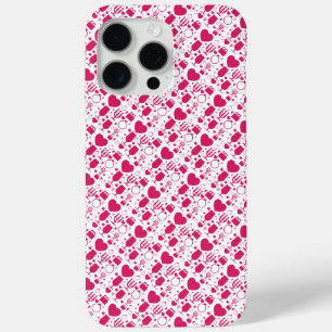 Valentines day elements patterns iPhone 15 pro max case