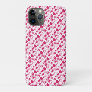 Valentines day elements patterns iPhone 11 pro case