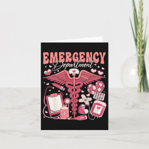 Valentines Day Emergency Room Nurse Kat Women's Bl Card