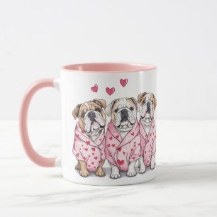 Valentines Day English Bulldog Mug