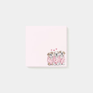Valentines Day English Bulldog Post-it Notes