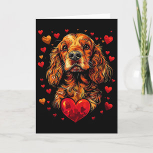 Valentine's Day Er Spaniel Artwork Card