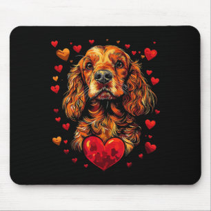 Valentine's Day Er Spaniel Artwork Mouse Mat