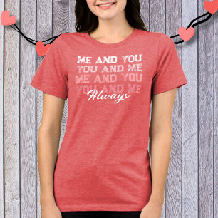 Valentines Day Fading Text You & Me Tri-Blend Shirt