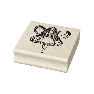 Valentine's Day Fairy Love Rubber Stamp