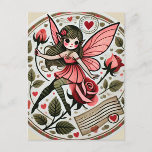 Valentine's day Fairy Valentine Postcard