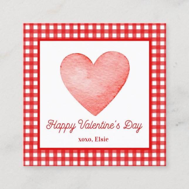 Valentine's Day Favour Tag (Front)