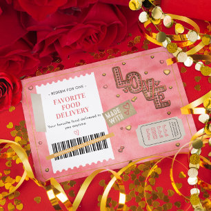 Valentine's Day Favourite Food Love Couples Coupon