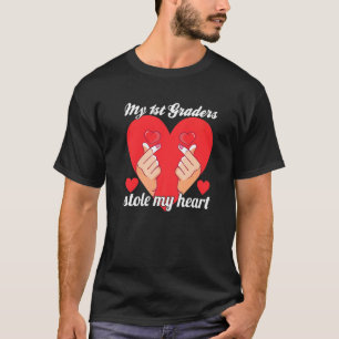 Valentines Day First Grade Teacher 1st Grader Stol T-Shirt