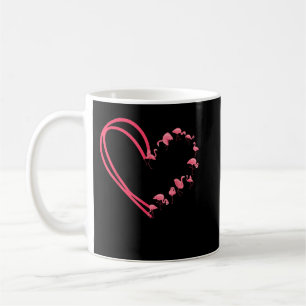 Valentines Day Flamingo Valentine Heart Shape Coffee Mug