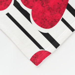 Valentine's day fleece blanket