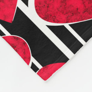 Valentine's day fleece blanket