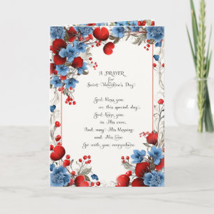Valentines Day Floral Friendship Christian Holiday Card