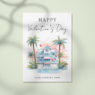 Valentine's Day Florida House Realty Marketing Holiday Postcard