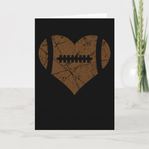 Valentines Day Football Heart Grunge Men Women Card
