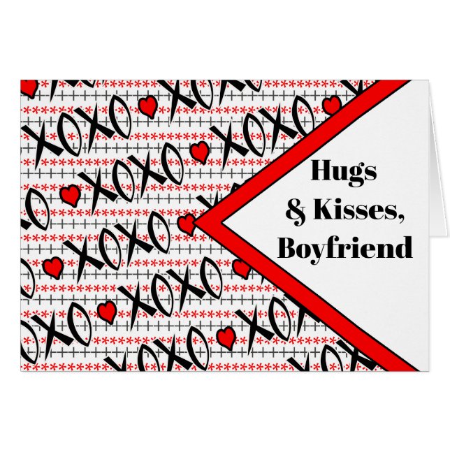 Valentine's Day for Boyfriend XOXO Design (Front Horizontal)