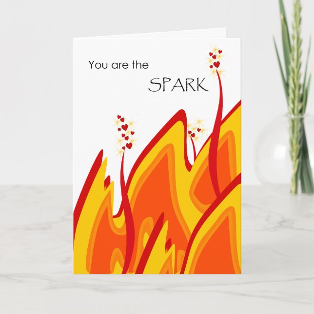 Valentine's Day for Boyfriend, You are the Spark Holiday Card (Front)