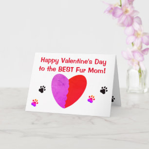 Valentine's Day for Fur Mum Greeting Card