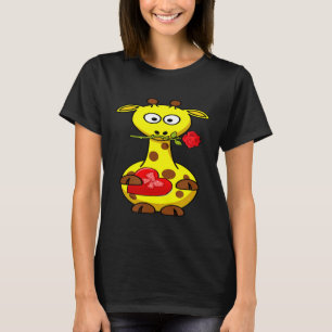 Valentines Day For Kids Giraffe Valentine Tee