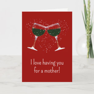 Valentine's Day for Mother Funny Wine Themed Card