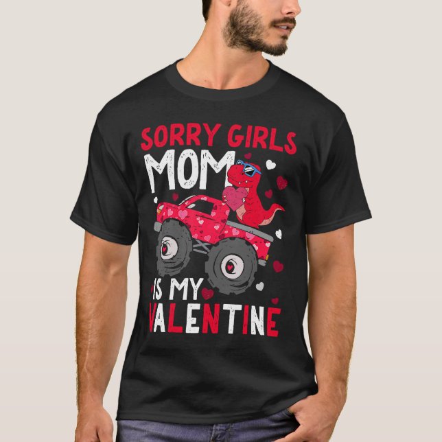 Valentines Day for Toddler Boys Son Dinosaur Monst T-Shirt (Front)