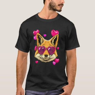 Valentines Day Fox Heart Love Day Couples Fox Hun T-Shirt