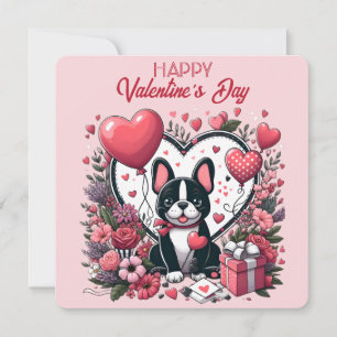 Valentine's Day - French Bulldog 1 - Card