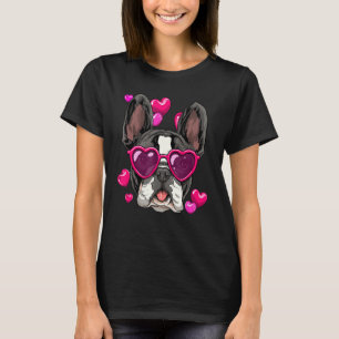 Valentines Day French Bulldog Heart Couples Love D T-Shirt