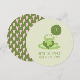 Valentines Day  Frog Birthday Thank You Card