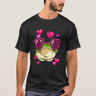 Valentines Day Frog Heart Love Couples Frog Herpi T-Shirt