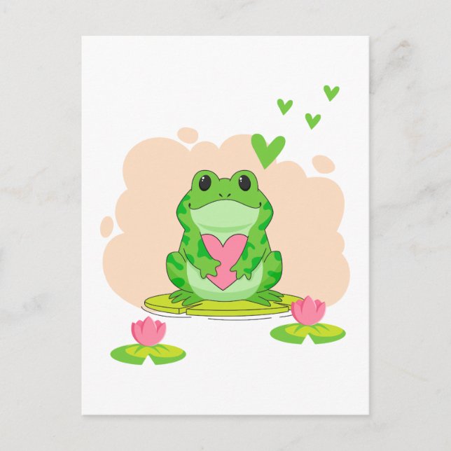  Valentine's Day Frog Holiday Postcard (Front)