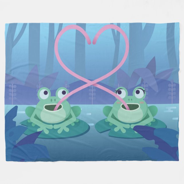 valentines day frog lovers blanket (Front (Horizontal))