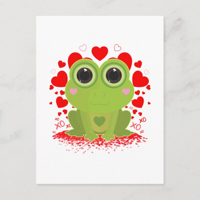 Valentine's Day Frog Postcard (Front)
