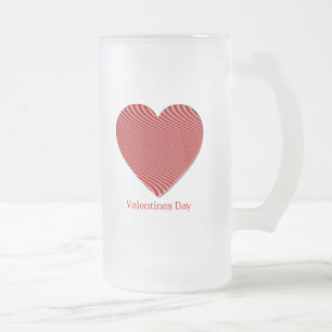 Valentine's Day Frosted Beer Mug