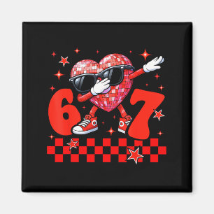 Valentines day funny 67 dab disco heart meme boys magnet