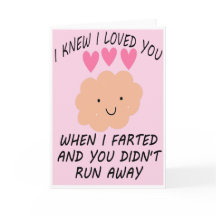 Valentines Day Funny Cards I Love You Fart Humour
