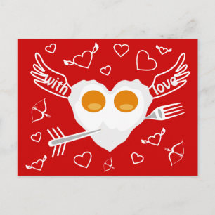 Valentine's day funny heart Custom Postcard