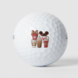 Valentine's Day Funny Latte Coffee Lover  Golf Balls