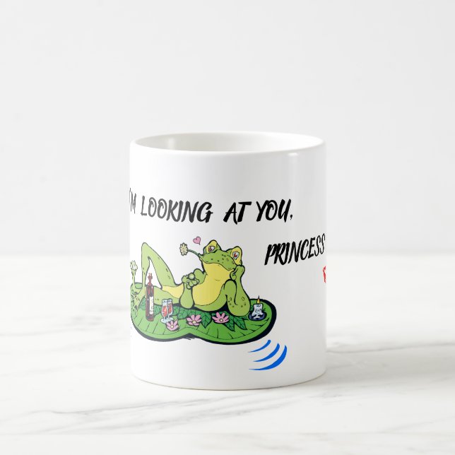 Valentine's Day  Funny Love Kiss Frog Coffee Mug (Center)