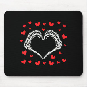 Valentines Day Funny Skeleton Hands Heart Boys Men Mouse Mat