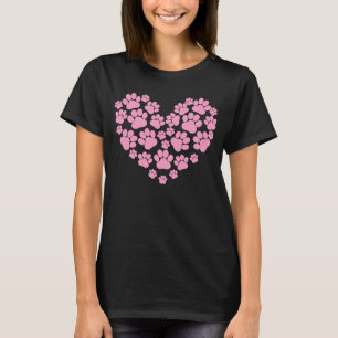 Valentine's Day Fur Mama Women's Dog Mum Pink Cute T-Shirt