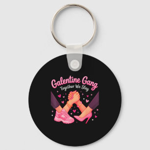Valentines day galentines gang funny valentine key ring