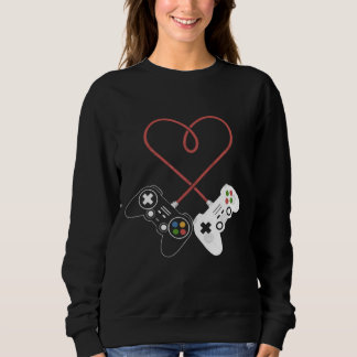 Valentine's Day Gamer's Delight: Heart-Inspired Sweatshirt