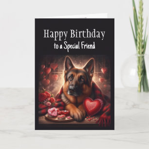 Valentine's Day German Shepherd Dog Special Friend Card