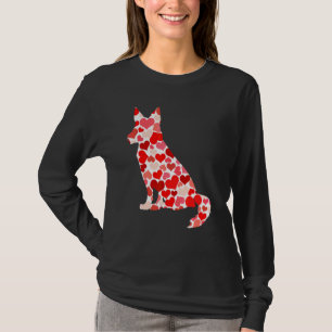 Valentines Day German Shepherd Hearts Puppy  Dog O T-Shirt