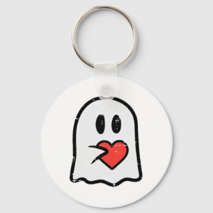 Valentines Day Ghost Heart Pocket Cute My Boo Men Key Ring
